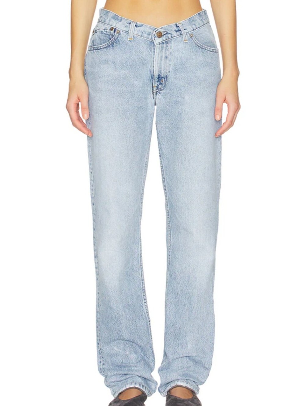 V Waist Skinny Jeans in Light Meduim